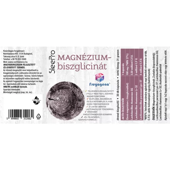 Freyagena SleePro Magnézium-Biszglicinát - 30db Freyagena SleePro Magnézium-Biszglicinát - 30db