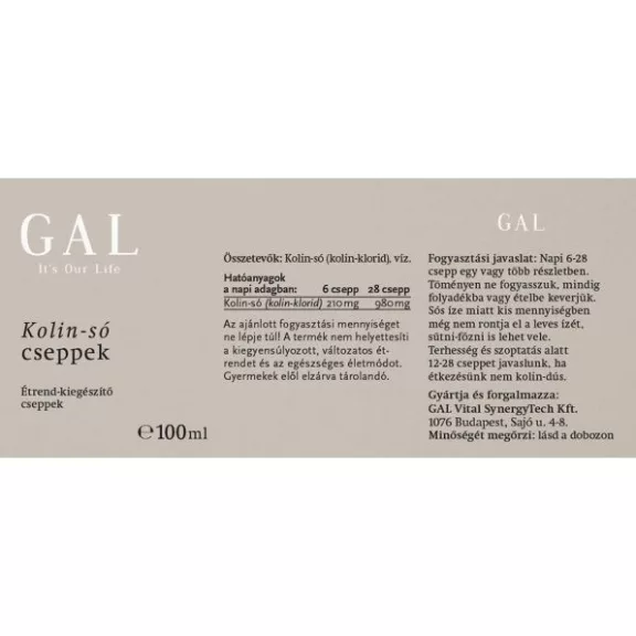 GAL Kolin-só cseppek - 100ml 