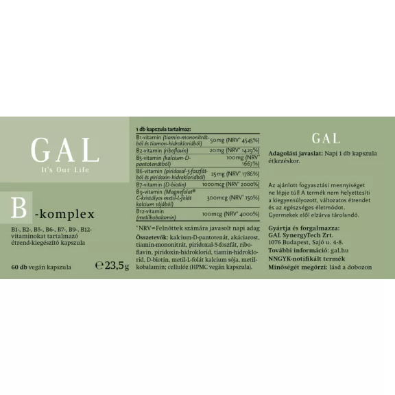 GAL B-komplex - 60 db