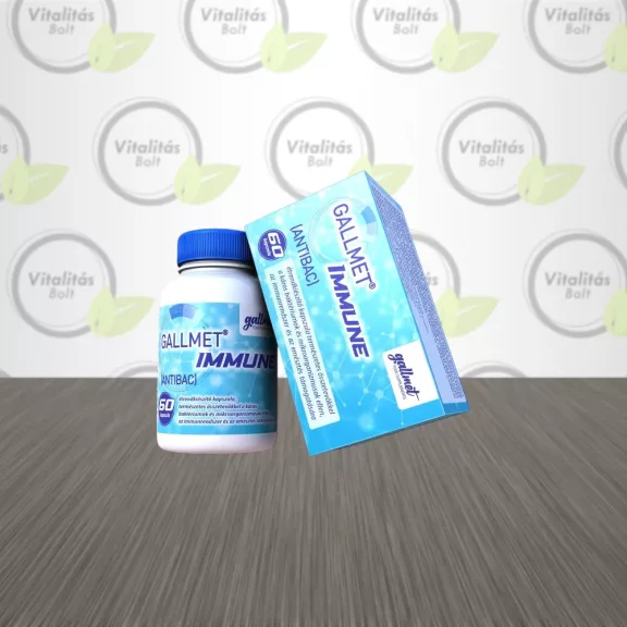 Gallmet Immune (Antibac) –  60 db epesav és gyógynövény kapszula Közeli lejáratú