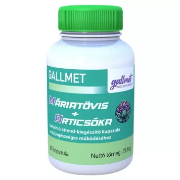   GALLMET Máriatövis + Articsóka a máj egészéges működéséhez- 60 db