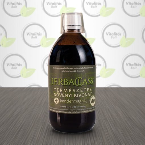 HerbaClass Természetes növényi kivonat "40" Kendermagolaj - 500 ml 