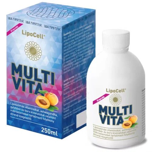 LipoCell Multivita liposzómás multivitamin sárgabarack ízesítéssel - 250 ml