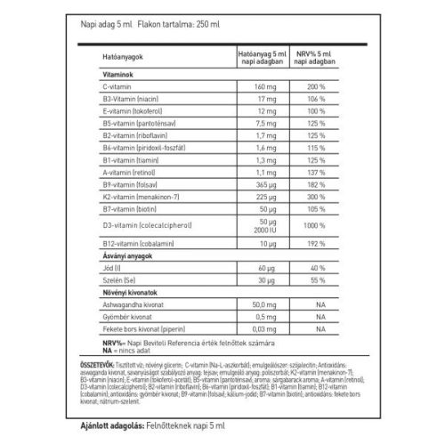 LipoCell Multivita liposzómás multivitamin sárgabarack ízesítéssel - 250 ml
