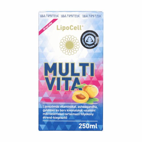 LipoCell Multivita liposzómás multivitamin sárgabarack ízesítéssel - 250 ml