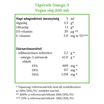 Norsan Omega-3 Vegan olaj – 100ml