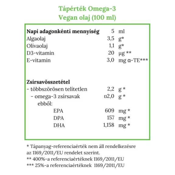 Norsan Omega-3 Vegan olaj – 100ml
