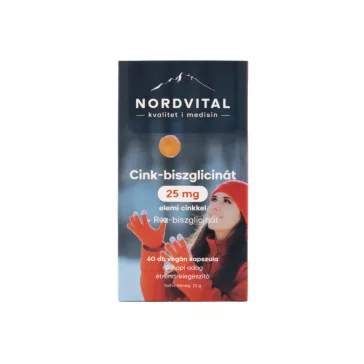 Nordvital Cink-biszglicinát + réz - 60db