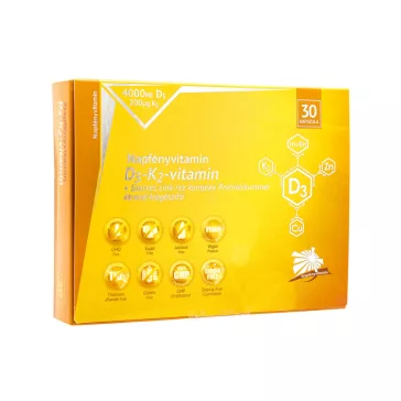   Napfényvitamin D3-K2-vitamin és szerves nyomelem komplex Prebiotikummal - 30db