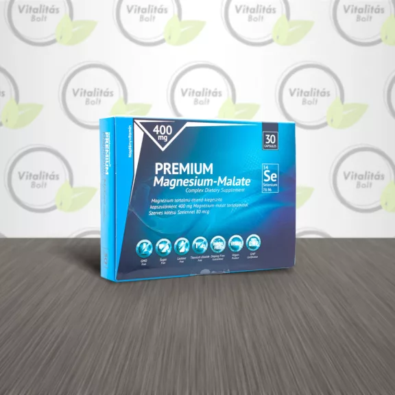 Napfényvitamin Prémium Magnézium-malát 400 mg szerves kötésű szelénnel - 30db 