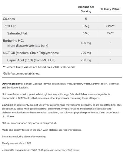 NOW Berberine Glucose Support - 60 db