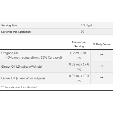 NOW Oregano Oil - 90 db