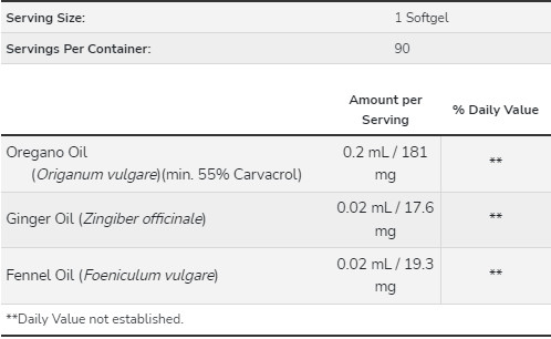 NOW Oregano Oil - 90 db