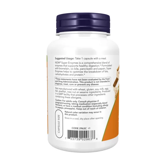 NOW Super Enzymes kapszula - 90 db