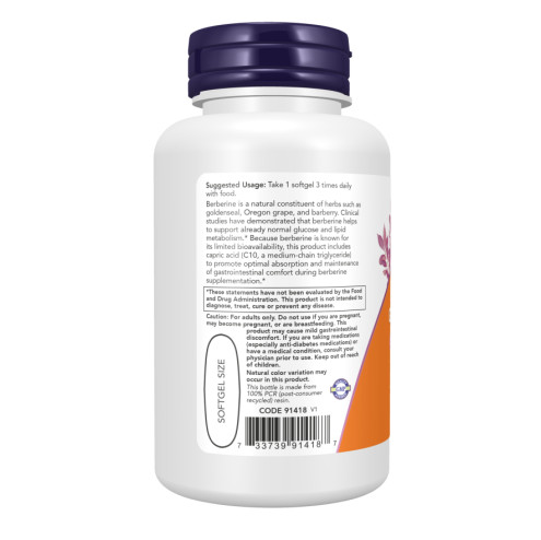 NOW Berberine Glucose Support - 90 db