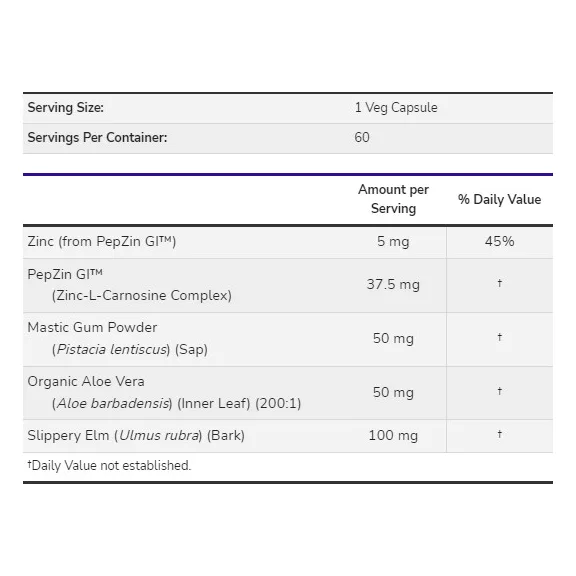 NOW Gastro Comfort™ with PepZin GI™ Veg Caps - 60 db