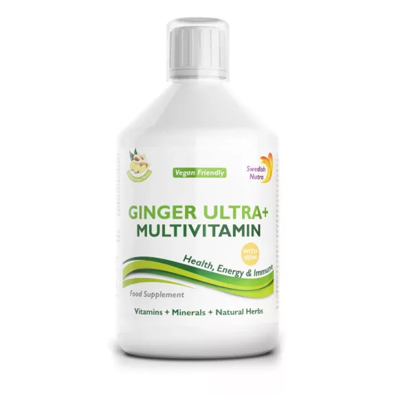 Swedish Nutra GINGER ULTRA+ folyékony multivitamin vassal - 500 ml Swedish Nutra GINGER ULTRA+ folyékony multivitamin vassal - 500 ml