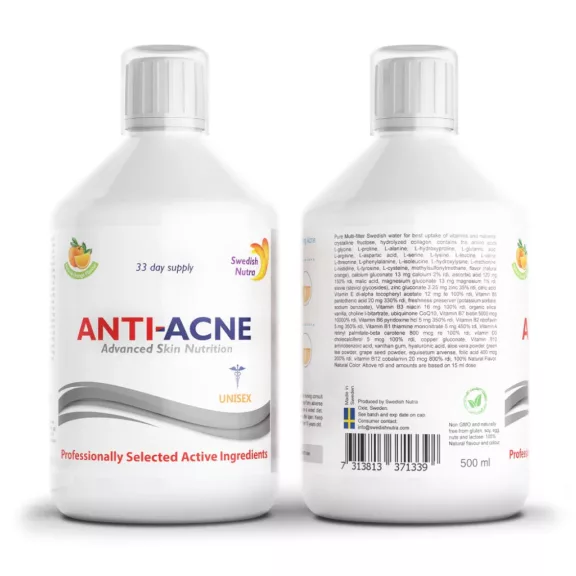 Swedish Nutra Anti Acne folyékony komplex pattanás ellen - 500 ml