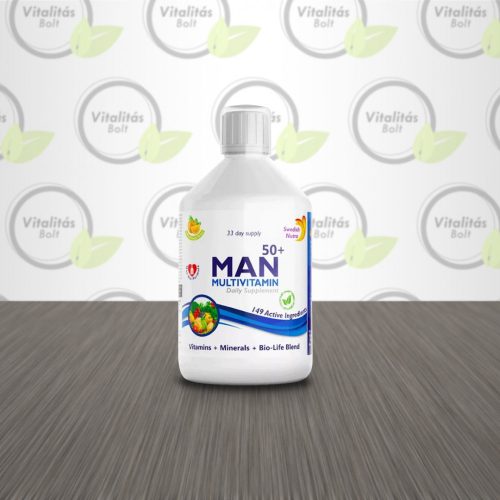 Swedish Nutra Man 50+ Folyékony Multivitamin 50 Feletti Férfiaknak - 500ml