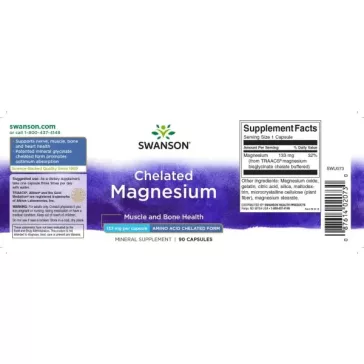 Swanson Magnézium-glicinát 133 mg - 90 db