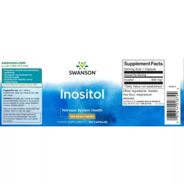 Swanson Inositol kapszula 650 mg - 100 db