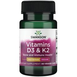 Swanson D3+K2-Vitamin Kapszula – 60db