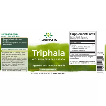 Swanson Triphala 500mg - 100 db