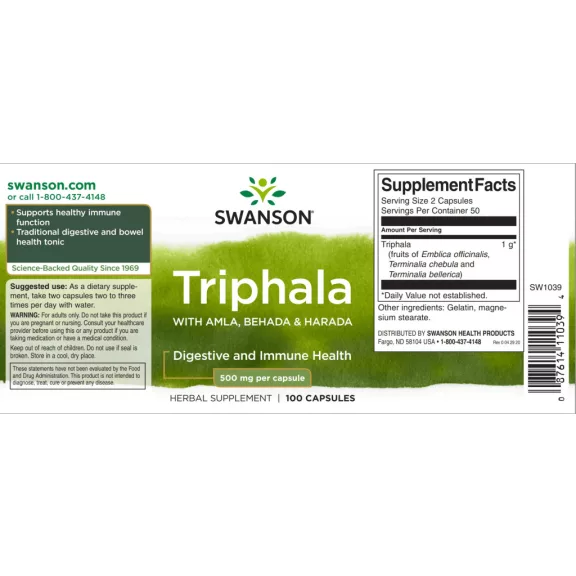 Swanson Triphala 500mg - 100 db