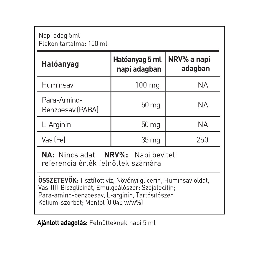 Hymato Vasmenta liposzómás étrend-kiegészítő - 150 ml