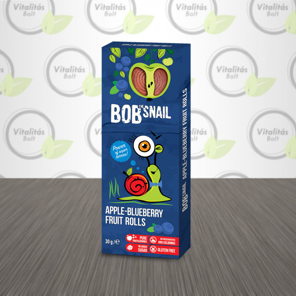 Bob Snail Gyümölcstekercs Alma/Áfonya ízű - 30g