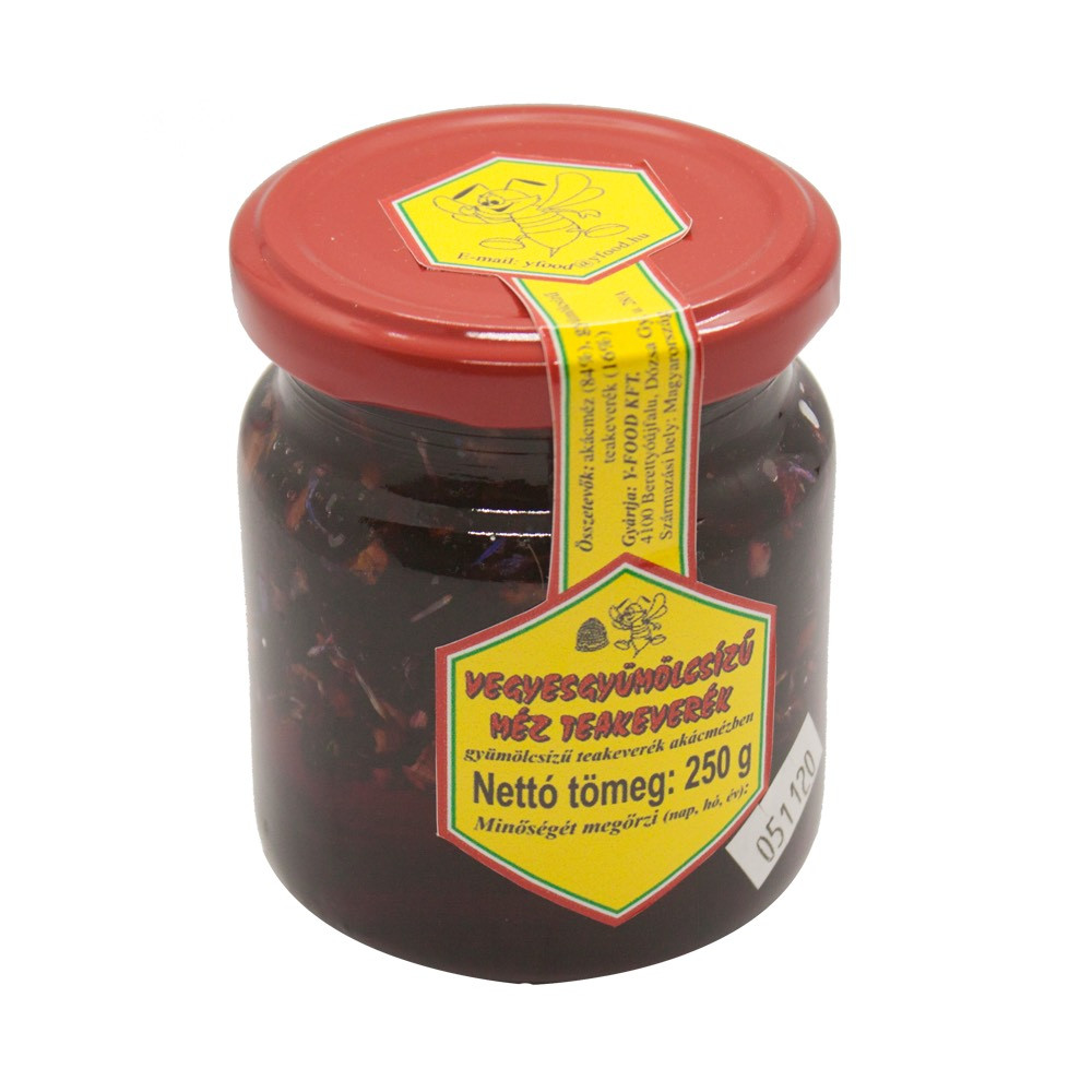 Image of Vegyes gyümölcsízű méz teakeverék méhtermék - 250g